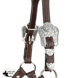 Double S Beaded Silver Plated Show Halter With Lead Horse Tack