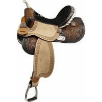 New! Double T Barrel Style Saddle With Racer Conchos Posted~ 7.5 Inch Gullet