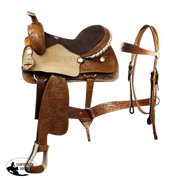 Double T Pleasure Saddle With Matching Headstall And Breast Collar.