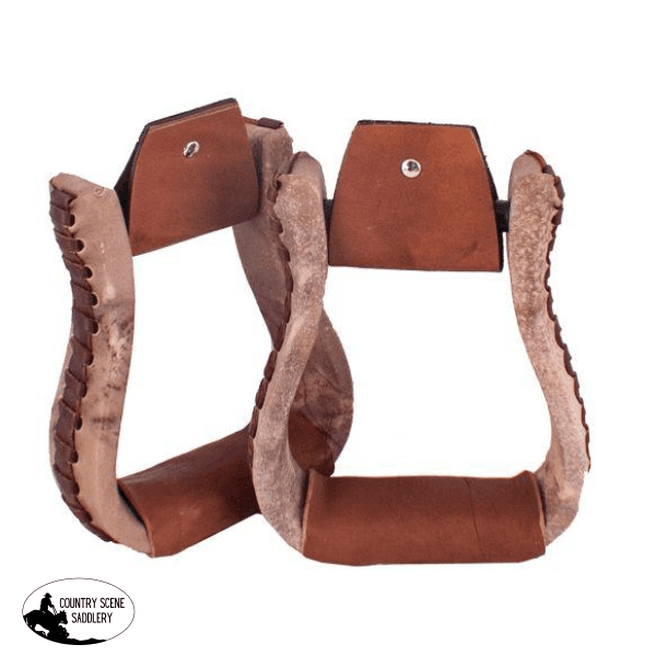 New! ~Natural Rawhide Argentina Cow Leather Stirrups.