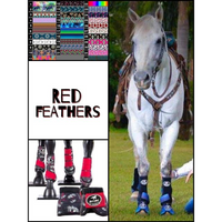 New! Red Feathers Boots.