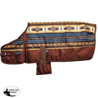 New! Showman Brown And Teal Southwest Design Waterproof Dog Blanket.