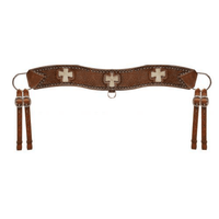 New! Showman Leather Basketweave Tooled Tripping Collar