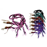 New! Showman ® 8 Ft Braided Nylon Reins With Tassels.