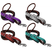 New! Showman ® 8Ft Glitter Leather Contest Reins.