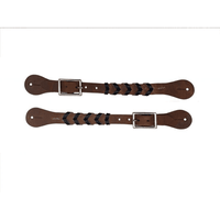 Showman ® Argentina Cow Leather Braided Ladies Spur Strap Horse Wear