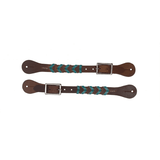 Showman ® Argentina Cow Leather Braided Ladies Spur Strap Horse Wear