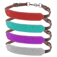 Showman ® Glitter Overlay Leather Wither Strap Filigree / Painted Print Spur Straps