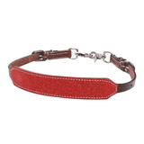 Showman ® Glitter Overlay Leather Wither Strap Red Filigree / Painted Print Spur Straps