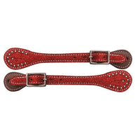 New! Showman ® Ladies Glitter Leather Spur Straps. Filigree / Painted Print Spur Straps