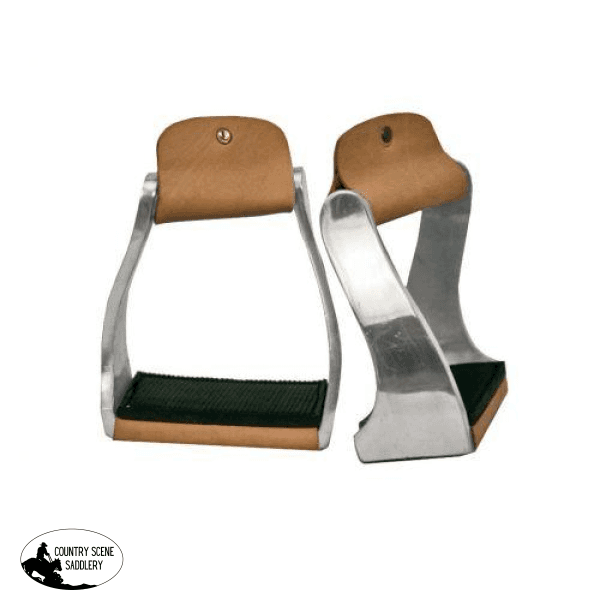 New! Showman ® Lightweight Aluminum Twisted Pony/youth Stirrups With Rubber Grip Treads.