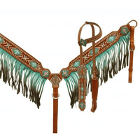 New! Showman ® Ombre Fringe Headstall And Breast Collar Set.