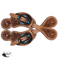 New! Showman ® Youth Floral Tooled Spur Straps. Show Saddles
