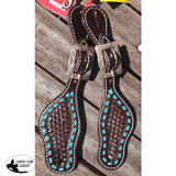 Showman ® Youth Leather Spur Straps Basketweave Tooling. Show Saddles