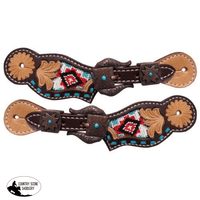 New! Showman ® Youth Navajo Beaded Spur Straps. Show Saddles