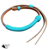 Showman® 4Ft Argentina Cow Leather Over & Under Teal Whips