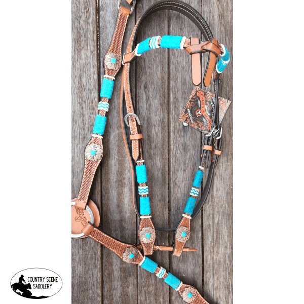 Turquoise Roundup Futurity Browband And Breastcollar Set